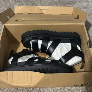 Dr. Martens Black Platform Gladiator Sandals